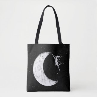 Art Fairy: Paint The Moon Tote Bag