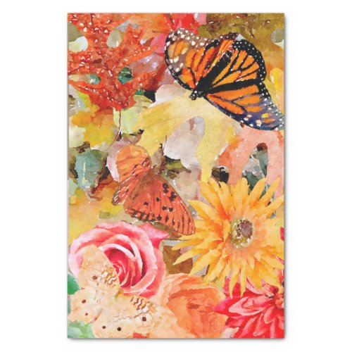 Art Fall Colors  Treasures With Monarch Butterfly Tissue Paper