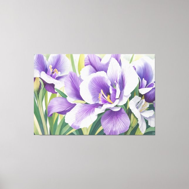 *~* ART Fantasy Floral TV2 Stretched Canvas Print (Front)