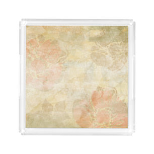 art floral grunge background pattern acrylic tray