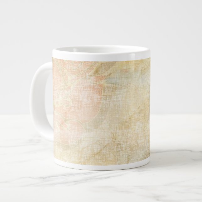 art floral grunge background pattern large coffee mug (Front Left)