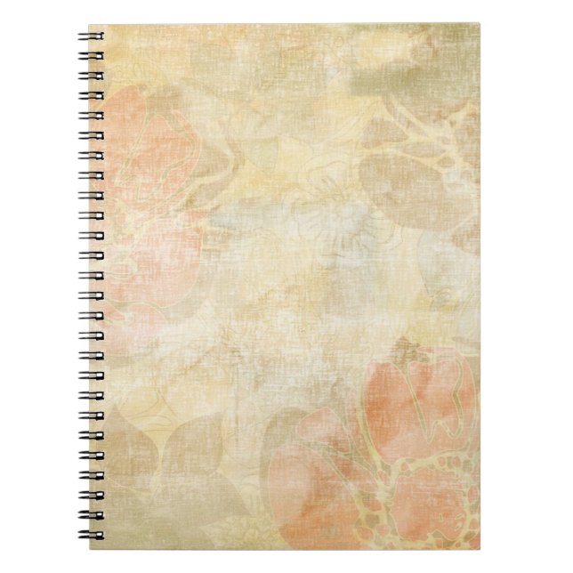 art floral grunge background pattern notebook (Front)