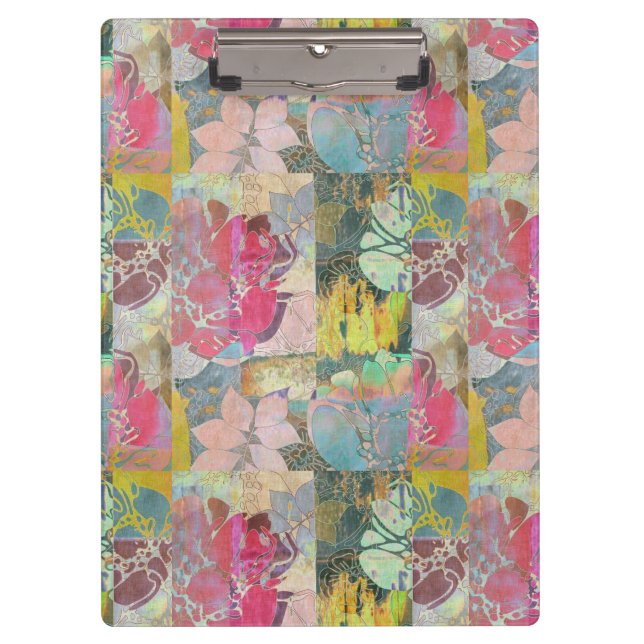 Art floral grunge pattern clipboard (Front)