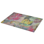 Art floral grunge pattern cutting board