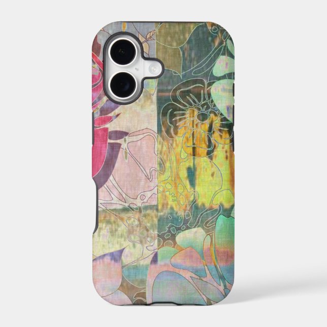 Art floral grunge pattern iphone case (Back)