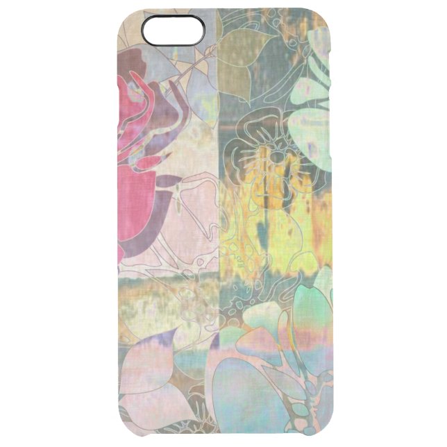 Art floral grunge pattern uncommon iPhone case (Back)