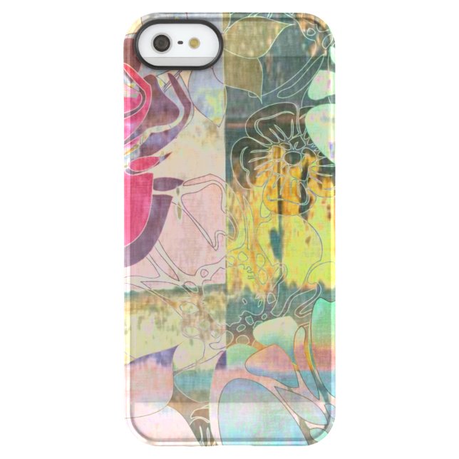 Art floral grunge pattern uncommon iPhone case (Back)