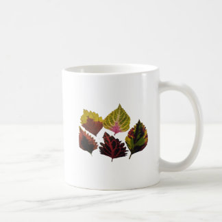 art floral leaves coffee mug