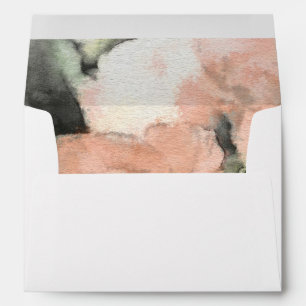 art floral vintage background with light pink envelope