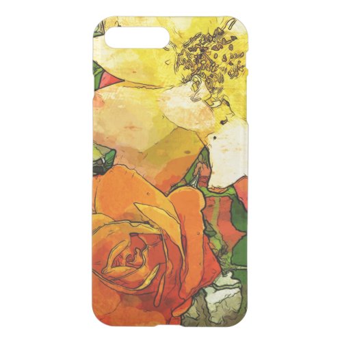 art floral vintage colorful background 2 iPhone 8 plus7 plus case
