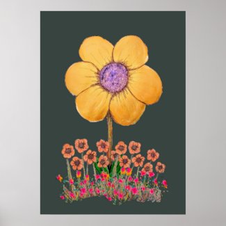Art flower poster