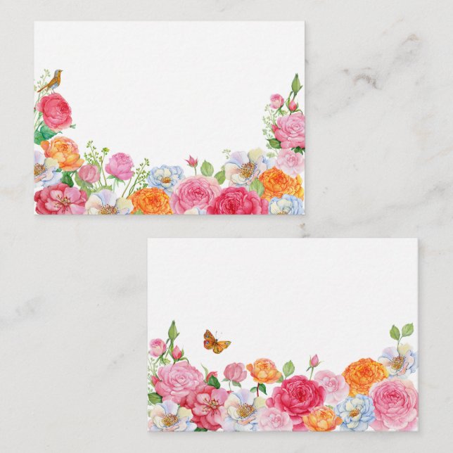Art Flowers Roses  Note Card (Front/Back)