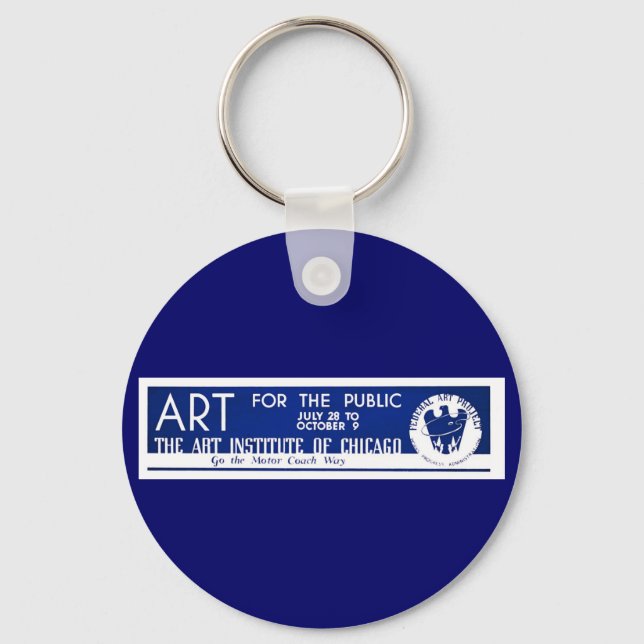 Art for the Public  - WPA Poster - Keychain (Front)