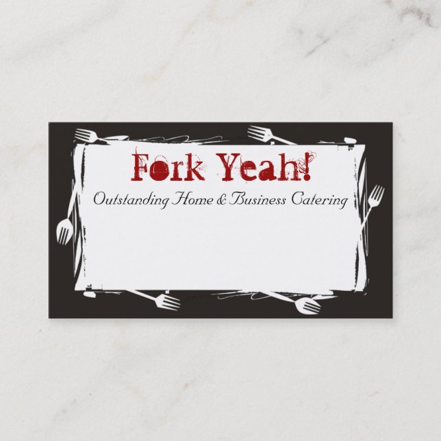art forks dining culinary catering business car... card (Front)