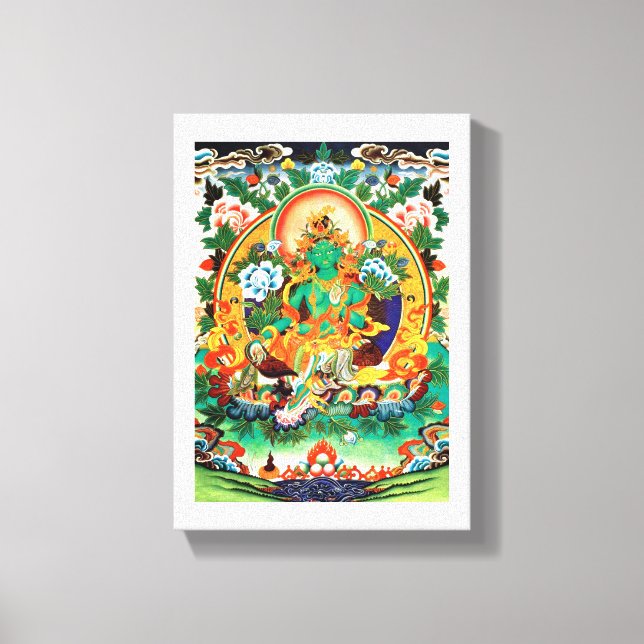 ART FROM TIBET GREEN TARA CANVAS PRINT (Front)