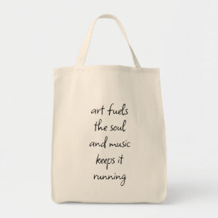 Art Fuels The Soul Grocery Tote Bag