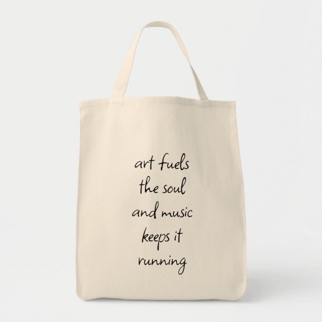 Art Fuels The Soul Grocery Tote Bag (Front)