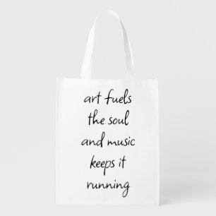 Art Fuels The Soul Reusable Grocery Bag
