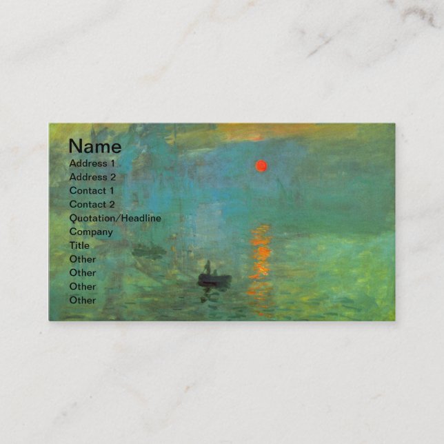 Art Gallery Business Cards (Front)