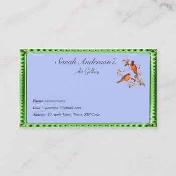 Art Gallery - Frame And Birds Business Card by VintageFactory at Zazzle