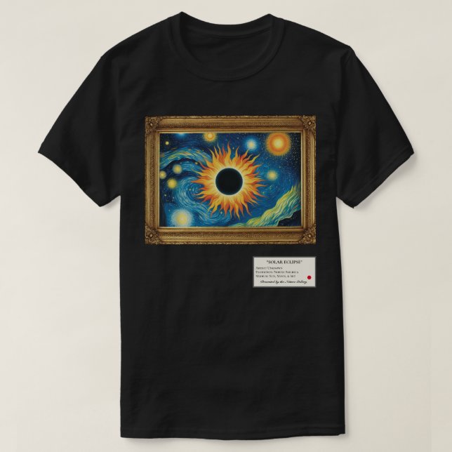 Art Gallery Framed Solar Eclipse T-Shirt (Design Front)