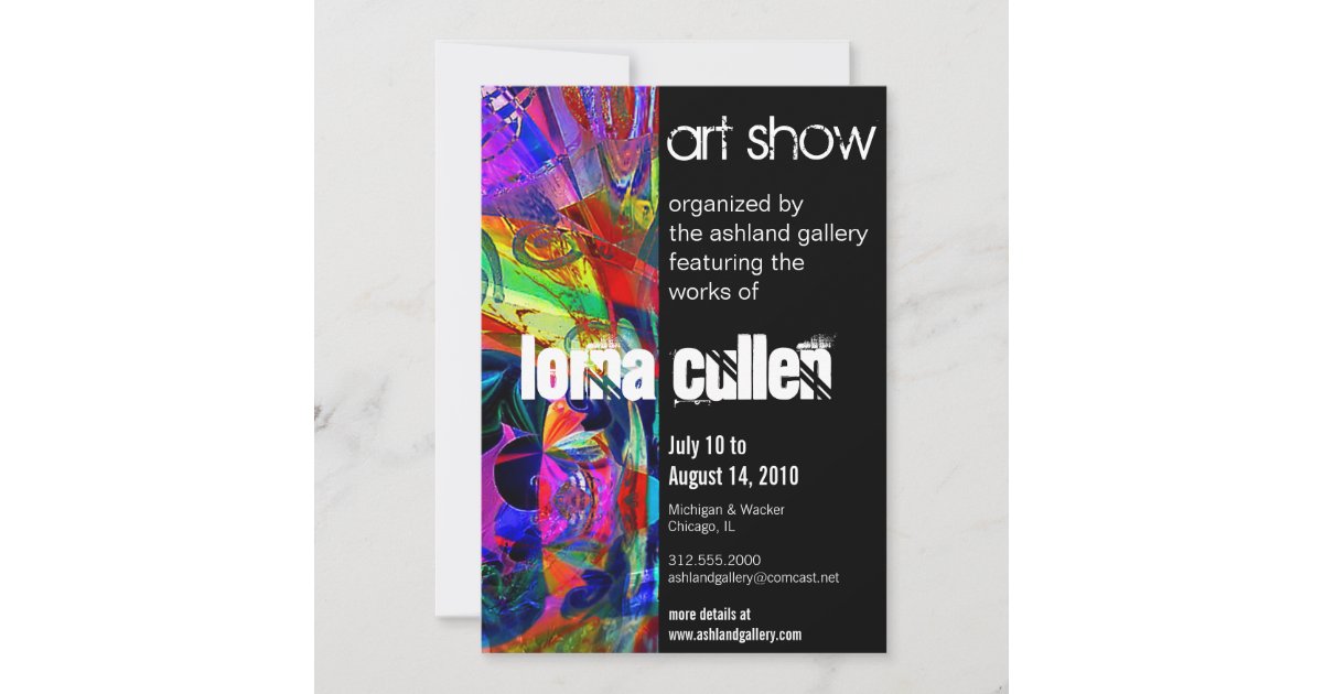 art gallery invitation - candies | Zazzle