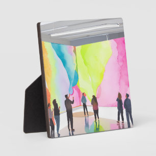 Art Gallery Modern Contemporary Watercolor Plaque