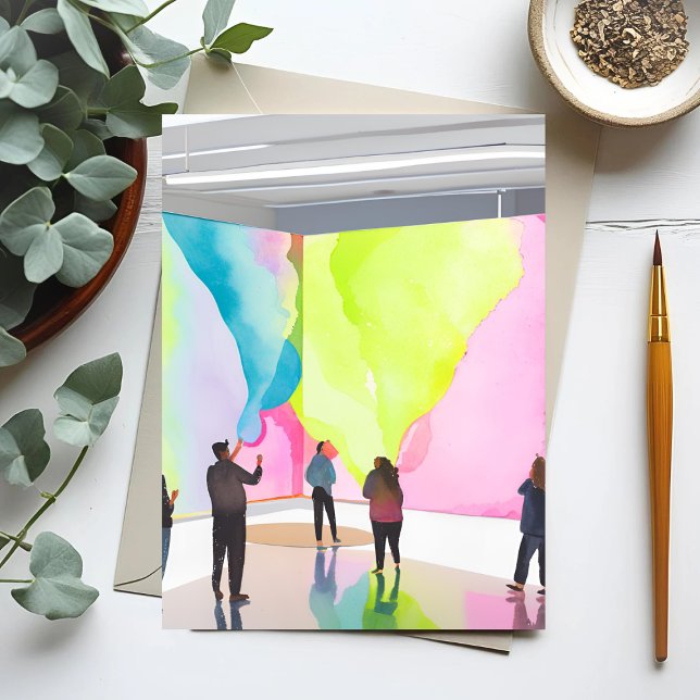 Art Gallery | Modern Contemporary Watercolor Postcard (Creator Uploaded)