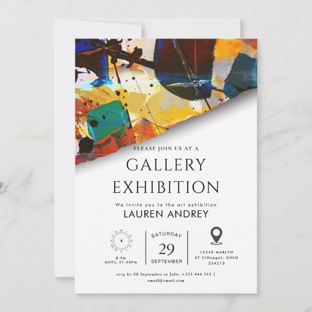 Art gallery opening invitation (Front)