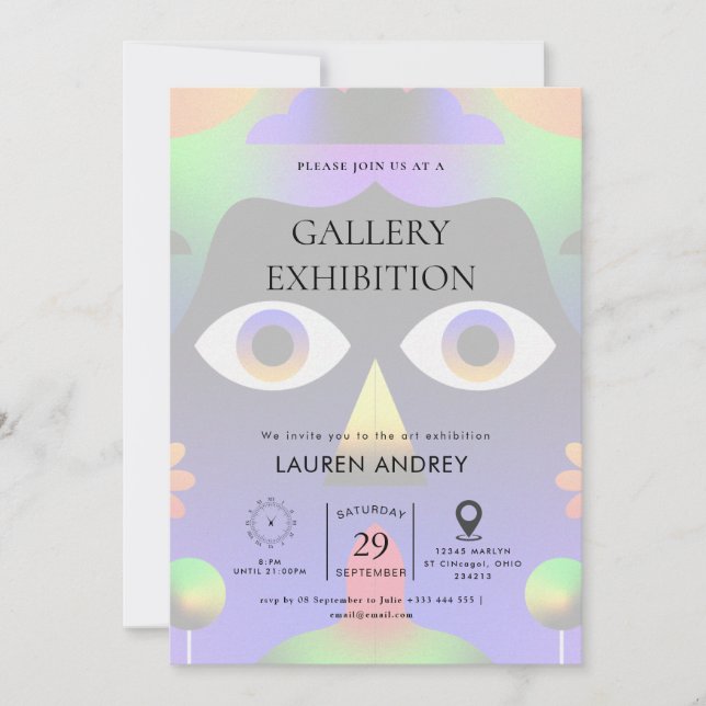 Art gallery opening invitation (Front)