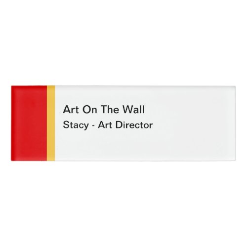 Art Gallery Primary Color Staff Name Tags