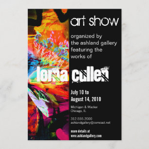 art gallery show invitation - chaos