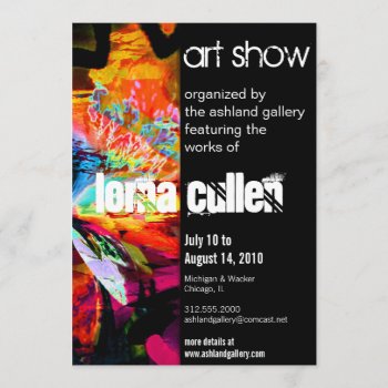 Art Gallery Show Invitation - Chaos by SharonCullars at Zazzle