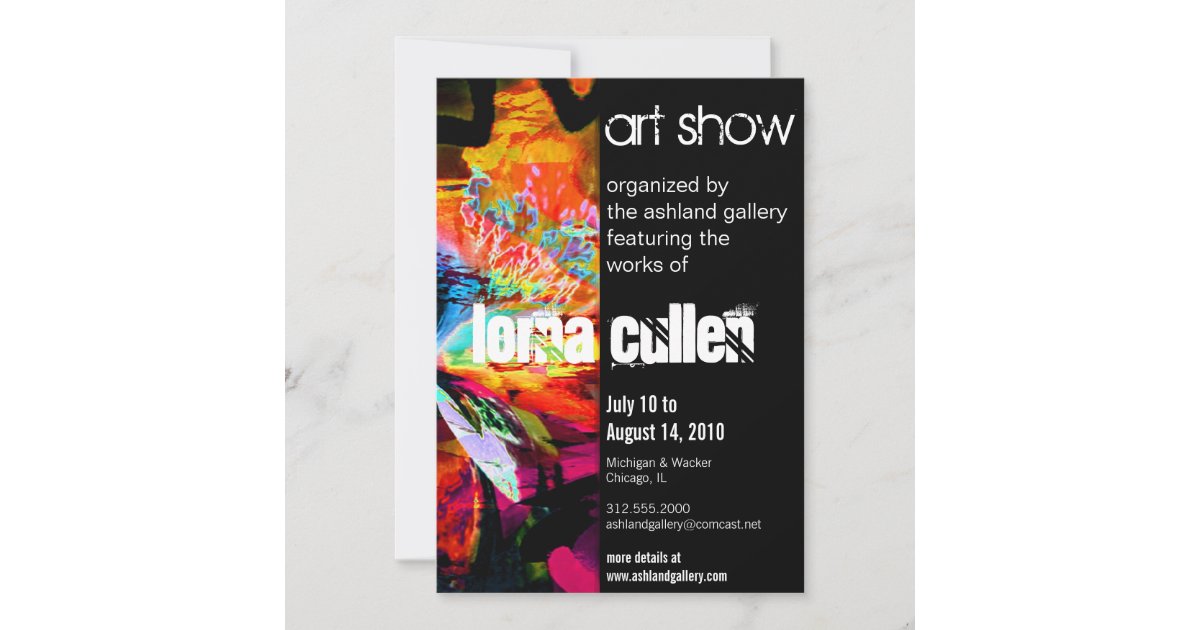 art gallery opening flyer
