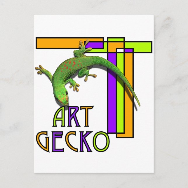 art gecko postcard (Front)