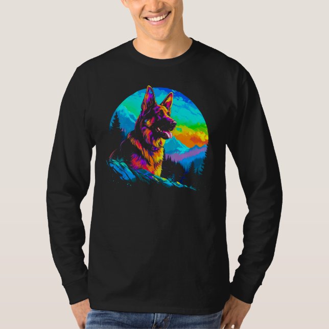Art German Shepherd 1 T-Shirt (Front)