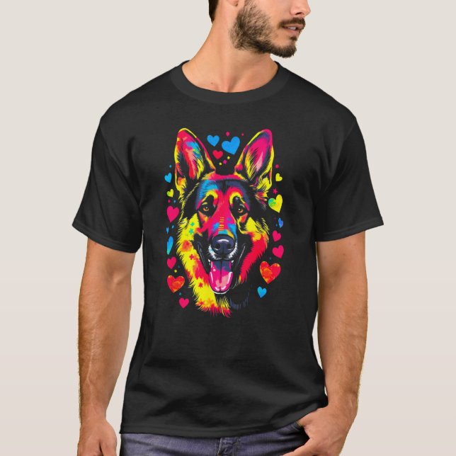 Art German Shepherd Dog  1 T-Shirt (Front)