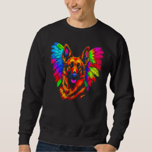 Art German Shepherd Dog Angel Wing Sweatshirt