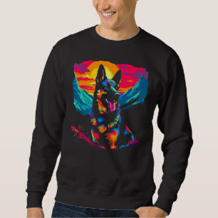 Art German Shepherd Dog Hiking Sweatshirt