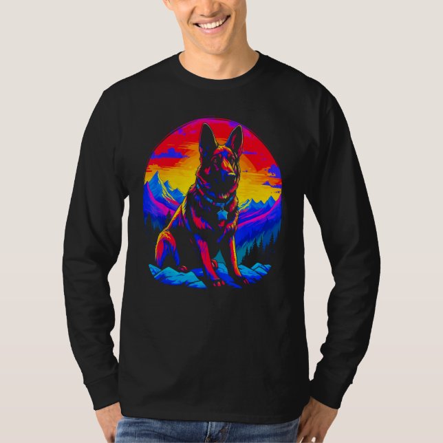 Art German Shepherd Dog T-Shirt (Front)