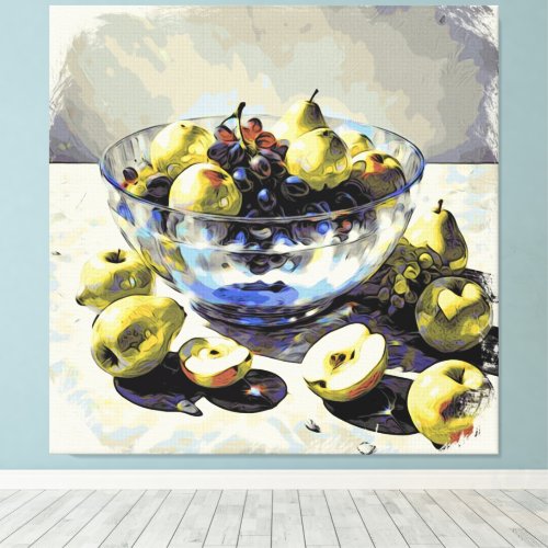  Art Gift SC6 Fruit Crystal Bowl Still Life  Canvas Print