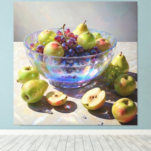  Art Gift Still Life SC6 Fruit Crystal Bowl Canvas Print
