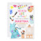 Art girl birthday invitation, art party invite.