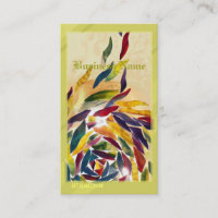 Art Glass Leaves Colorful Business Card
