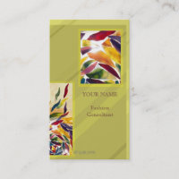 Art Glass Leaves Fashion Cool Business Card