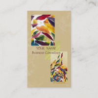 Art Glass Leaves Modern Excellent Business Card
