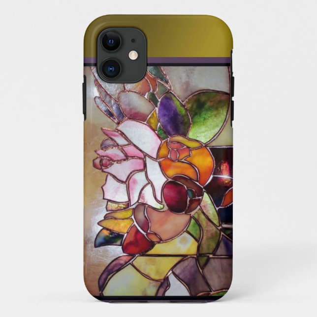 Art Glass Luxury Flower Barely There Case-Mate iPhone Case (Back)