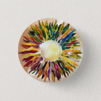 Art Glass Pearl Jewel Design Bride Button
