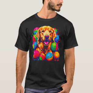 Art Golden Retriever Dog Volleyball T-Shirt