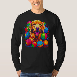 Art Golden Retriever Dog Volleyball T-Shirt